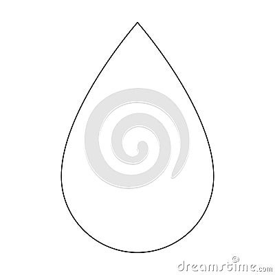 A drop of oil.Oil single icon in outline style vector symbol stock illustration web. Vector Illustration