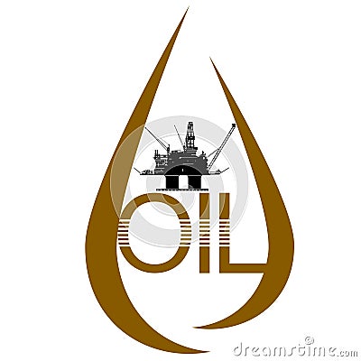 Drop of oil Vector Illustration