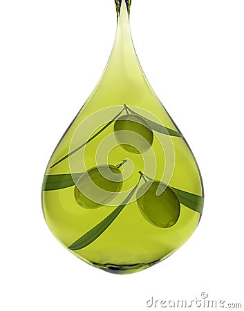 Drop of olive oil Stock Photo