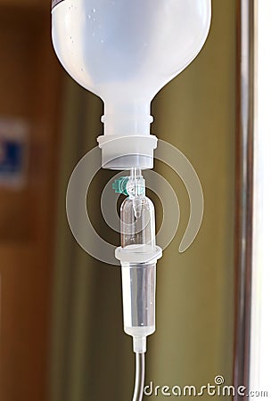 Drop of Saline Solution Stock Photo