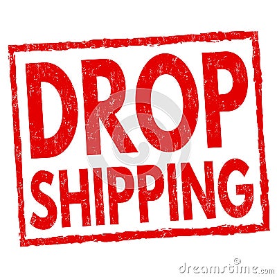 Drop shipping sign or stamp Vector Illustration