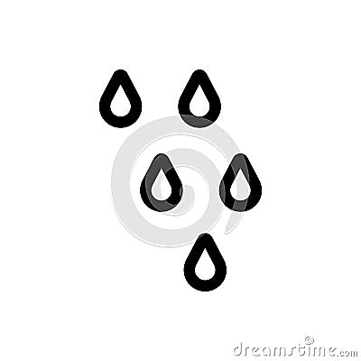 Drop Vector Icon. line design isolated on white. Vector Illustration