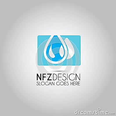 Drop Water Eco Logo Stock Photo