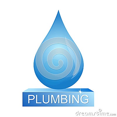 Drop of water plumbing Vector Illustration