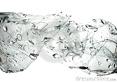 Drop of water in twisted plastic bottle Stock Photo