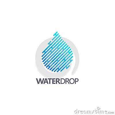 Drop of water vector logo. Clean water, Spa. Vector Illustration