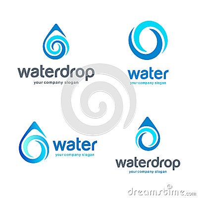 Drop of water vector logo. Clean water, Spa. Vector illustration. Vector Illustration