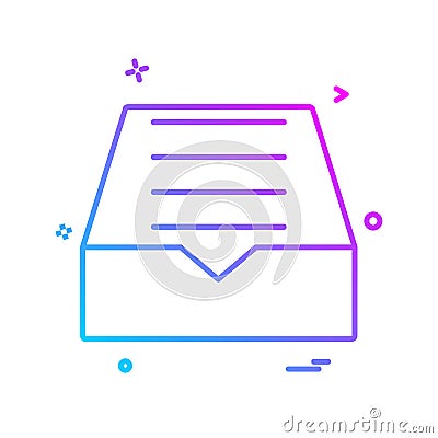 Dropbox icon design vector Vector Illustration
