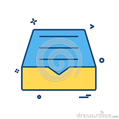 Dropbox icon design vector Vector Illustration