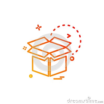 Dropbox icon design vector Vector Illustration