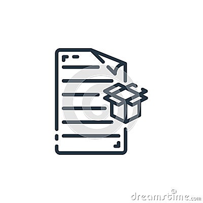 dropbox icon vector from documents concept. Thin line illustration of dropbox editable stroke. dropbox linear sign for use on web Cartoon Illustration