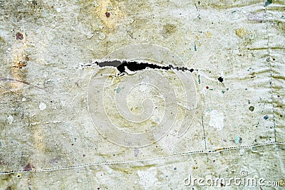 Tear in Painting Protective canvas Stock Photo