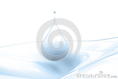 Droplet of blue milk on white background Stock Photo