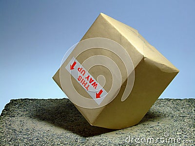 Dropped Package Stock Photo