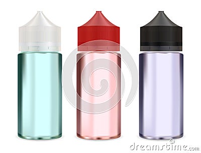 Dropper bottle mockup. Vapour packaging blank Vector Illustration