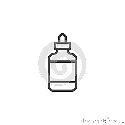 Dropper Bottle outline icon Vector Illustration