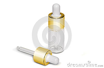 Dropper dripping liquid Stock Photo