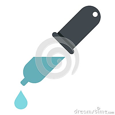 Dropper with droplet icon isolated Vector Illustration