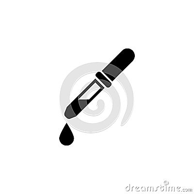 Dropper Pipette Flat Vector Icon Vector Illustration