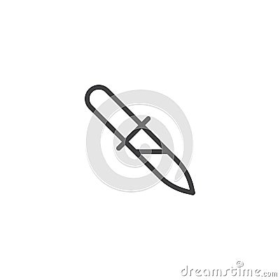 Dropper pipette line icon Vector Illustration