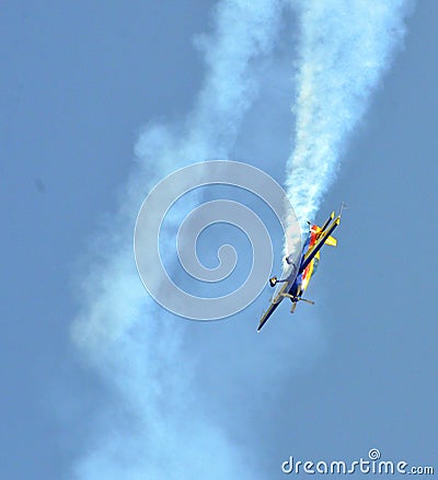 Dropping plane Stock Photo