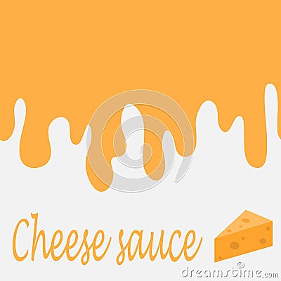 Drops of cheese sauce. Vector seamless banner. Wrapping of packages Vector Illustration