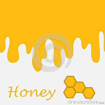 Drops of honey. Vector seamless banner. Wrapping of packages Vector Illustration