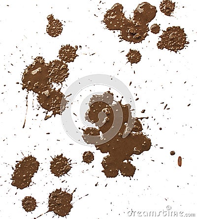 Drops of mud splashes. Stock Photo