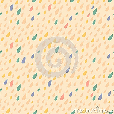 Drops seamless pattern on light background Vector Illustration