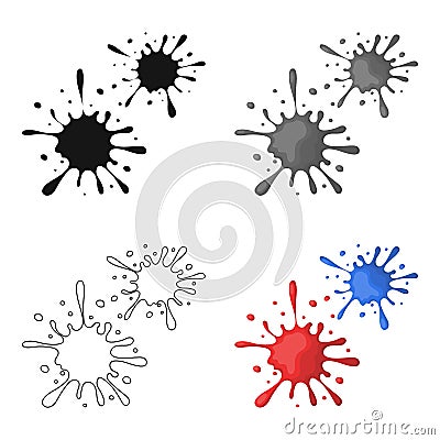 Drops, spray paint.Paintball single icon in cartoon style vector symbol stock illustration web. Vector Illustration