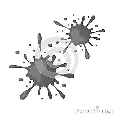 Drops, spray paint.Paintball single icon in monochrome style vector symbol stock illustration web. Vector Illustration