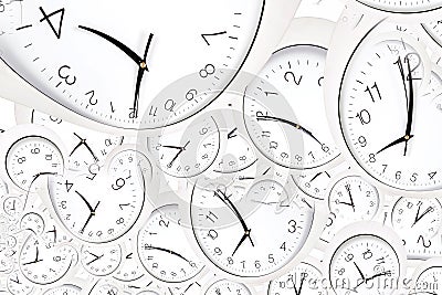 Droste effect background with infinite clock spiral. Abstract design for concepts related to time Stock Photo