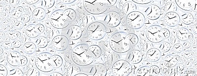 Droste effect background with infinite clock spiral. Abstract design for concepts related to time Stock Photo