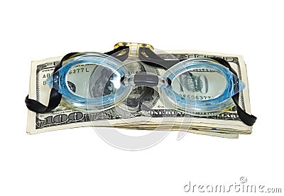 Drowning in debt Stock Photo