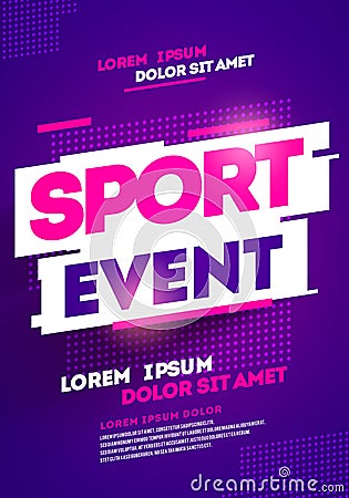 Layout Poster Template Design For Sport Event, Tournament Or Championship. Vector Illustration