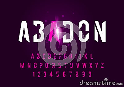 Vector illustraton sport modern alphabet fonts. Technology typography future font uppercase. Vector Illustration