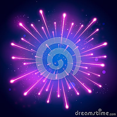 Great And Colorful Firework Illustration Vector Illustration