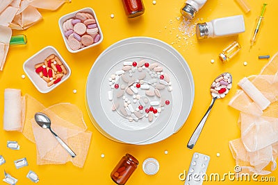 Drug abuse and medical overuse concept Stock Photo