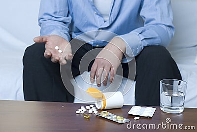 Drug Addict Businessman Stock Photo