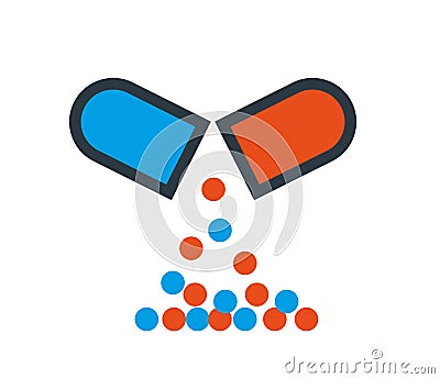 Drug Capsule Icon Design Vector Illustration