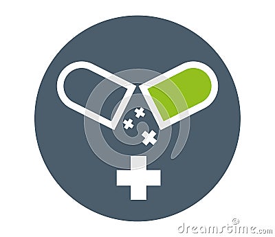 Drug Capsule Icon Design Vector Illustration