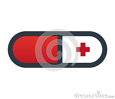 Drug Capsule Icon Design Vector Illustration