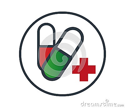 Drug Capsule Icon Design Vector Illustration