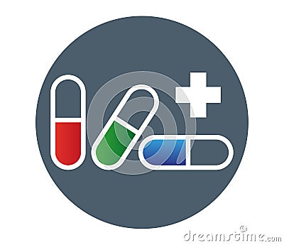 Drug Capsule Icon Design Vector Illustration