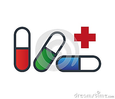 Drug Capsule Icon Design Vector Illustration