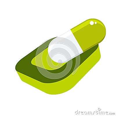 Drug capsule and tablet Vector Illustration