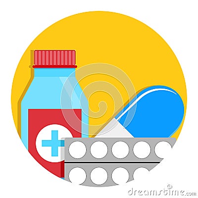 Drug icon vector Vector Illustration