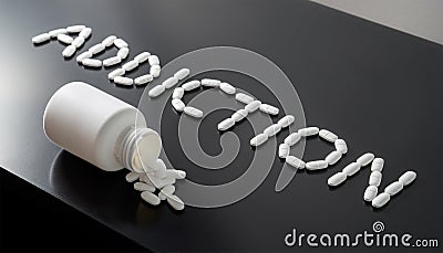 Drug or medicine addiction Stock Photo