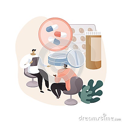 Drug monitoring abstract concept vector illustration. Vector Illustration