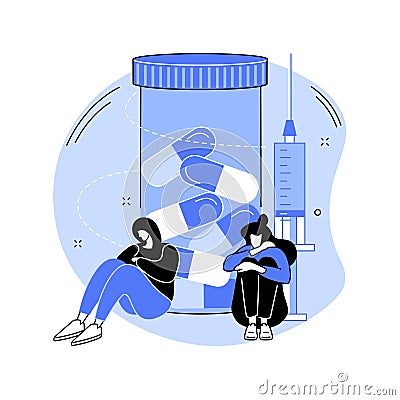 Drug monitoring abstract concept vector illustration. Vector Illustration